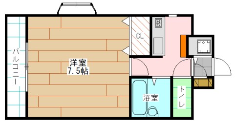 福岡市東区和白丘のマンションの間取り