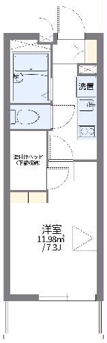 レオパレスアビタシオン焼山沖田の間取り