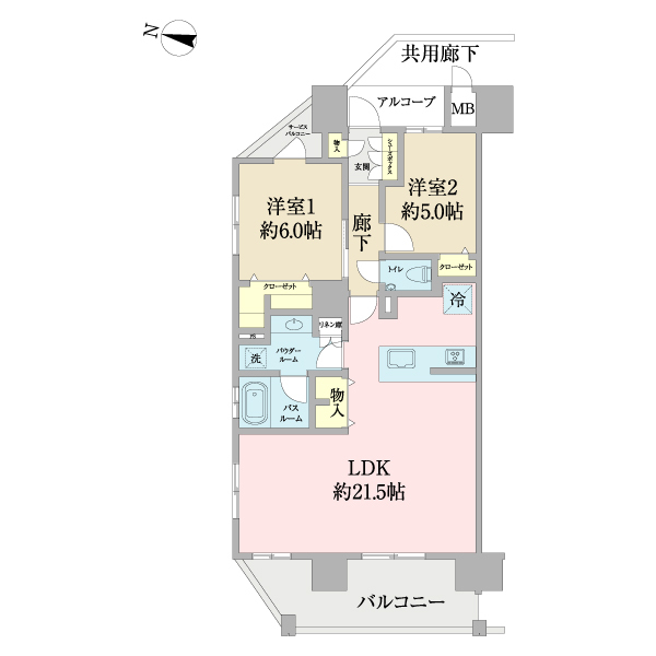 プレミスト豊崎シーアンドパークスの間取り