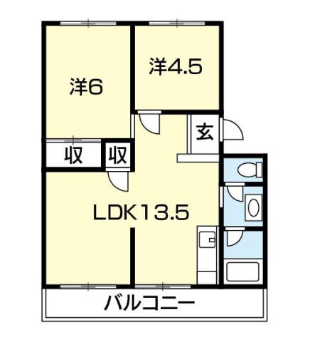 金沢マンションの間取り