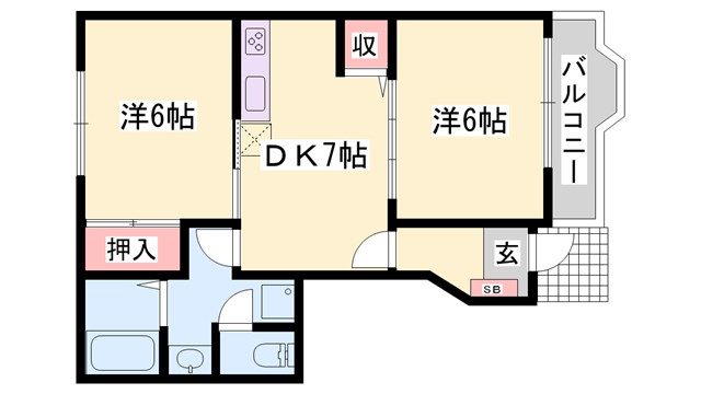 サンヒルズSの間取り