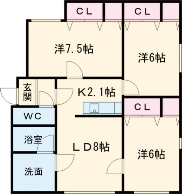 サンライズマンションの間取り