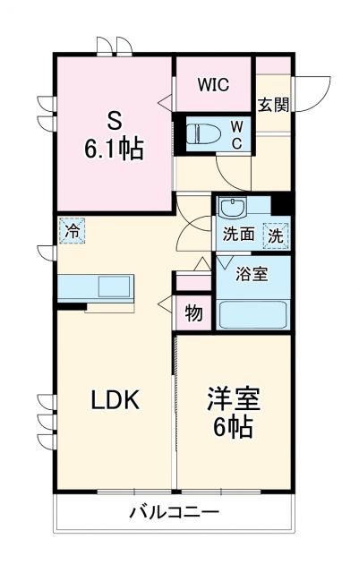 さいたま市北区本郷町のアパートの間取り