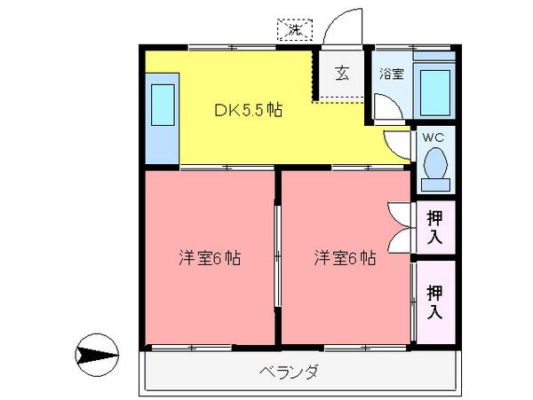 第２山崎コーポの間取り