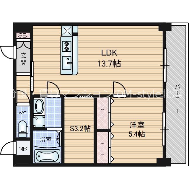 アプリーレ中之島の間取り
