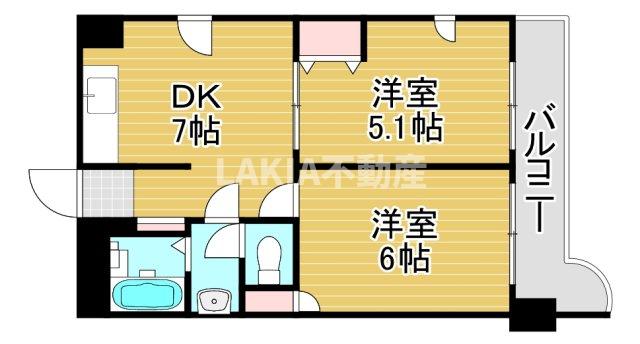 エクセルシオール城東の間取り