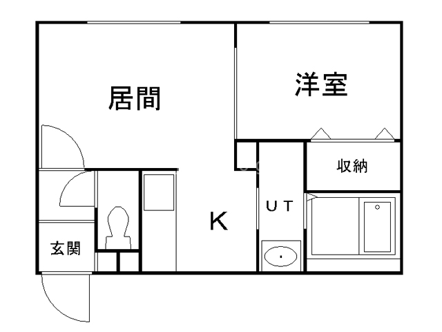 札幌市西区八軒二条東のマンションの間取り