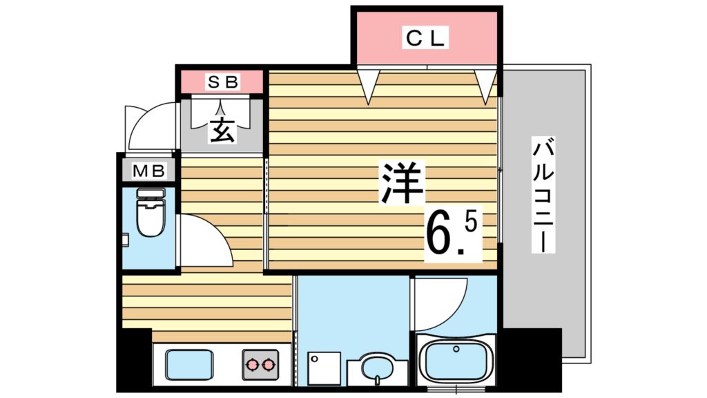 神戸市兵庫区西橘通のマンションの間取り