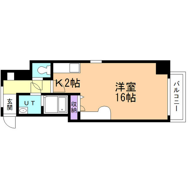 札幌市北区北三十二条西のマンションの間取り