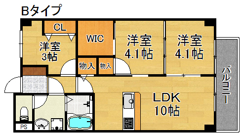 【メゾンAメッツの間取り】