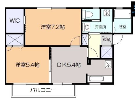 小田原市小台のアパートの間取り