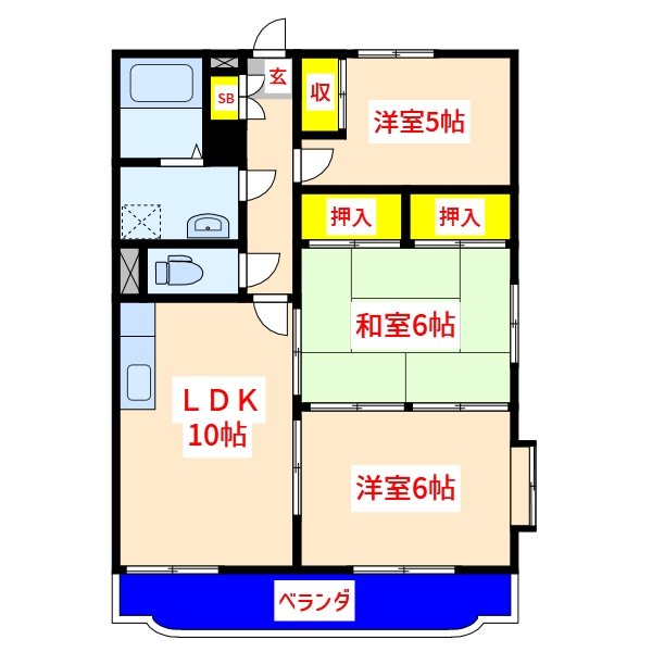 霧島市隼人町住吉のマンションの間取り