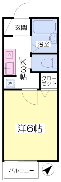 朝倉郡筑前町野町のアパートの間取り