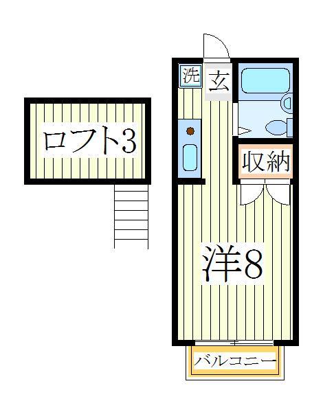 我孫子市柴崎台のアパートの間取り