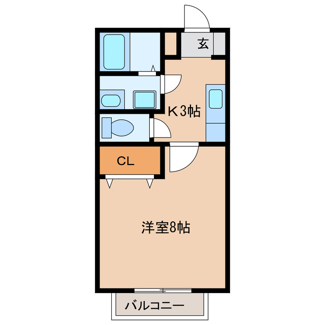 掛川市逆川のアパートの間取り