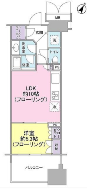 中央区晴海のマンションの間取り