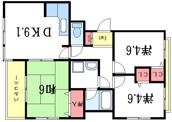 パラドール一之江の間取り