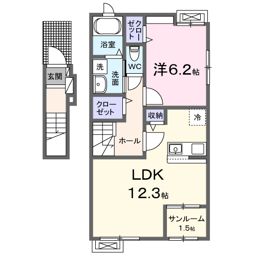 アビタシオン　ラシュレIIIの間取り