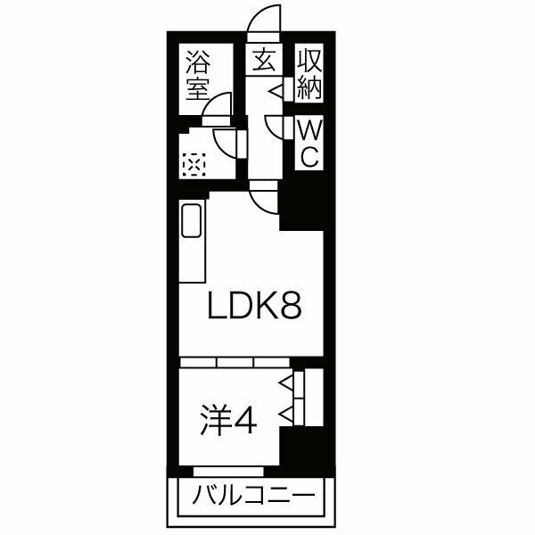 札幌市東区北四十条東のマンションの間取り