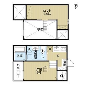 名古屋市中川区福住町のアパートの間取り