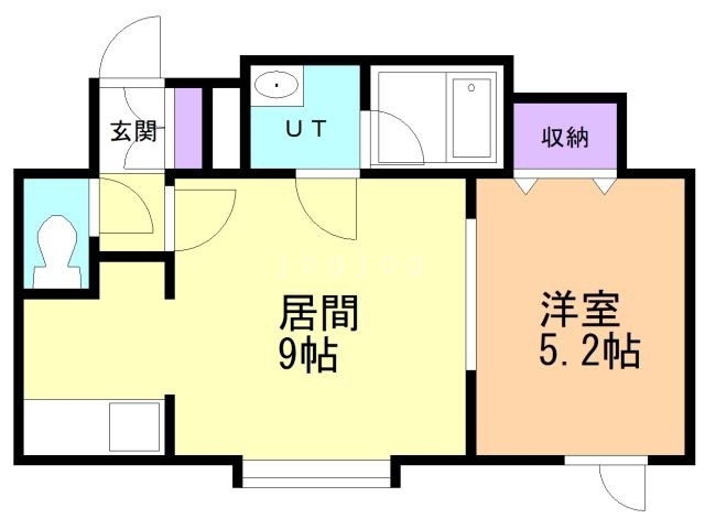 札幌市白石区菊水元町一条のアパートの間取り