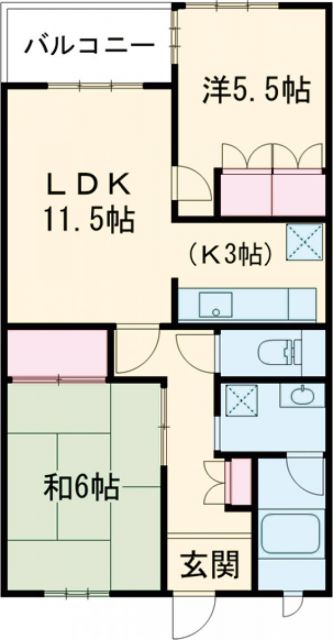 ジャルディーノ千歳の間取り