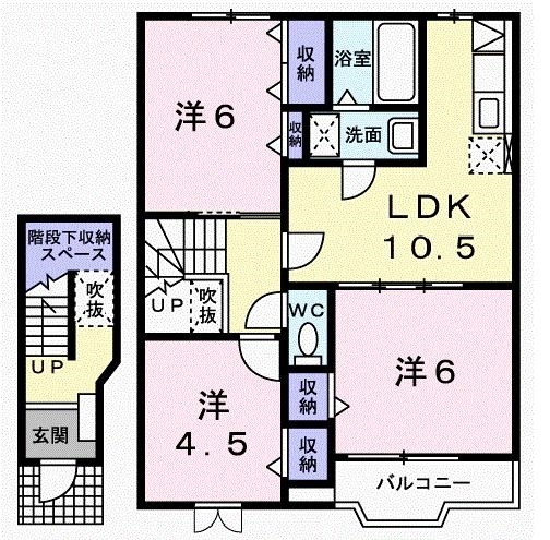 [家電付き] ヴィレッジジュークCの間取り