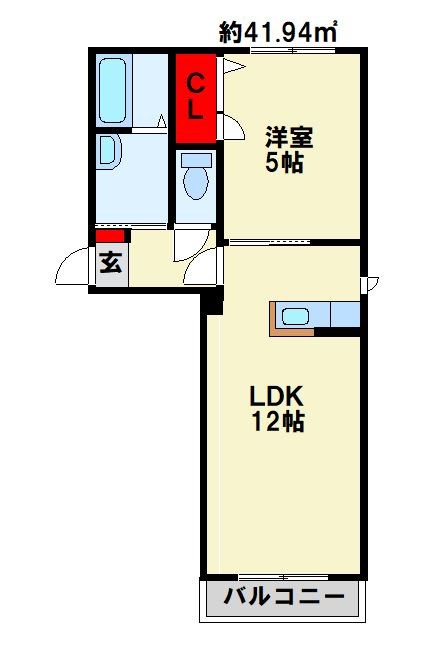 シャーメゾン朽網II　B棟の間取り