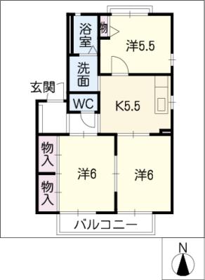 ＣｏｕｒｔＡｚｅｌｉａＣ棟の間取り