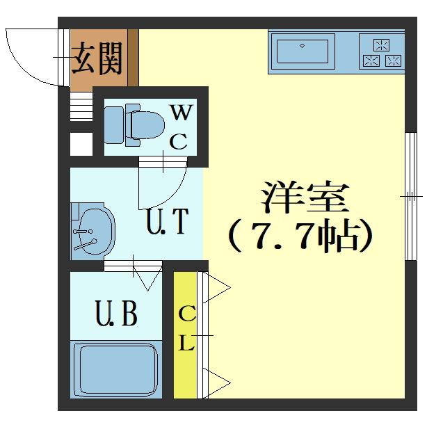 函館市田家町のアパートの間取り