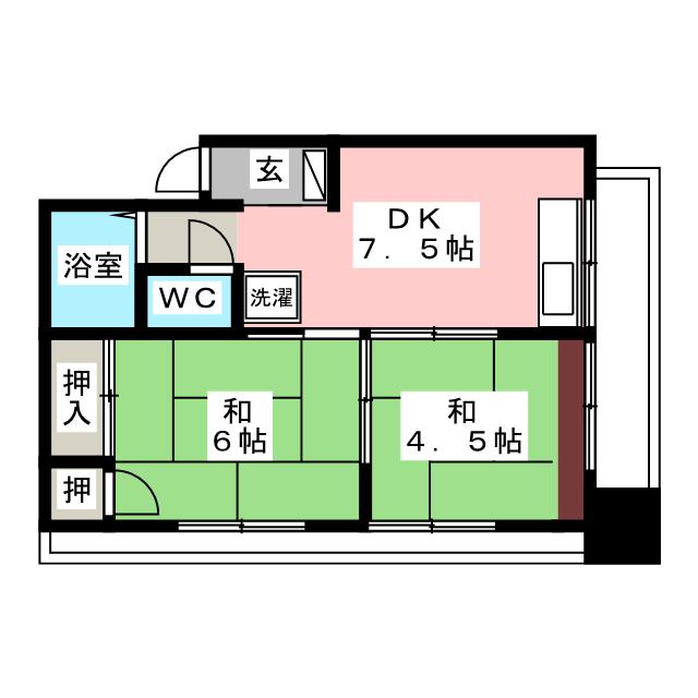 コーポ塚田の間取り