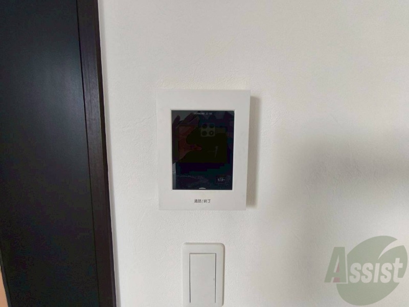 セキュリティ　モニタ付インターホンでセキュリティ面も安心です。