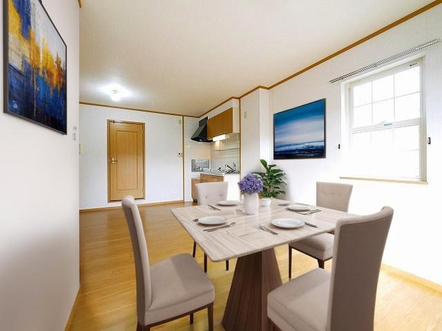 居室・リビング　CGで家具等を配置したもので家具等は含まれません