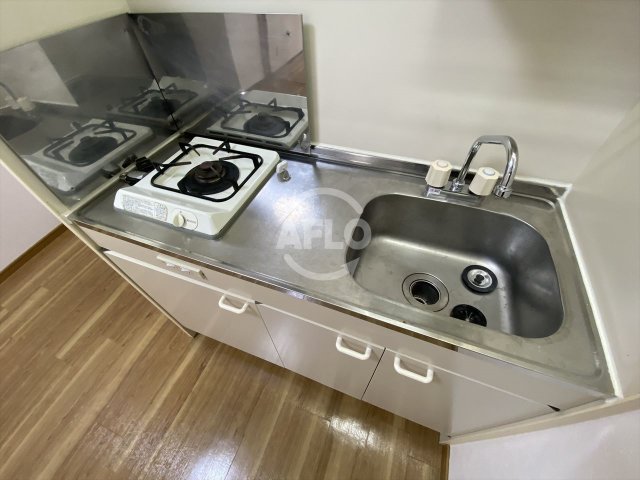 キッチン　グリーンプラザ瓦町　1口ガスシステムキッチン