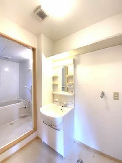 洗面設備　他号室のお写真です