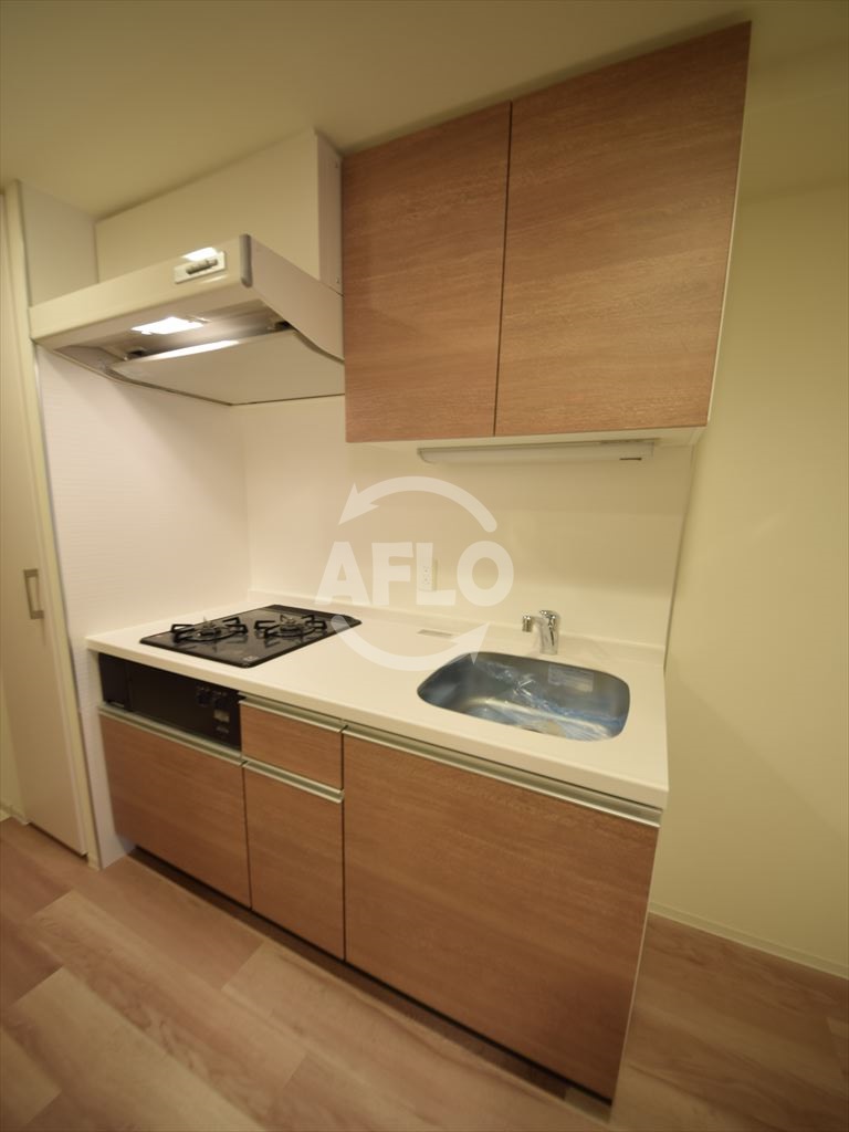 キッチン　アーバネックス本町　２口ガスシステムキッチン