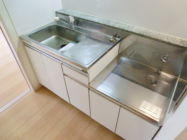 キッチン　2口ガスコンロ設置可です。