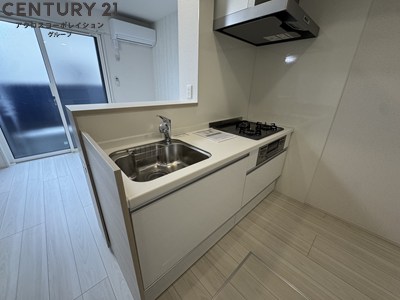 キッチン　収納豊富なシステムキッチンガスコンロ・魚焼きグリル付