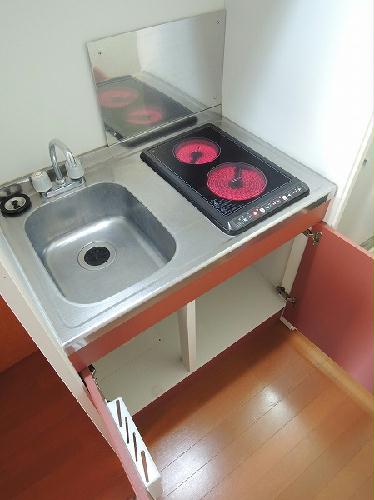 キッチン　電気コンロ２口.