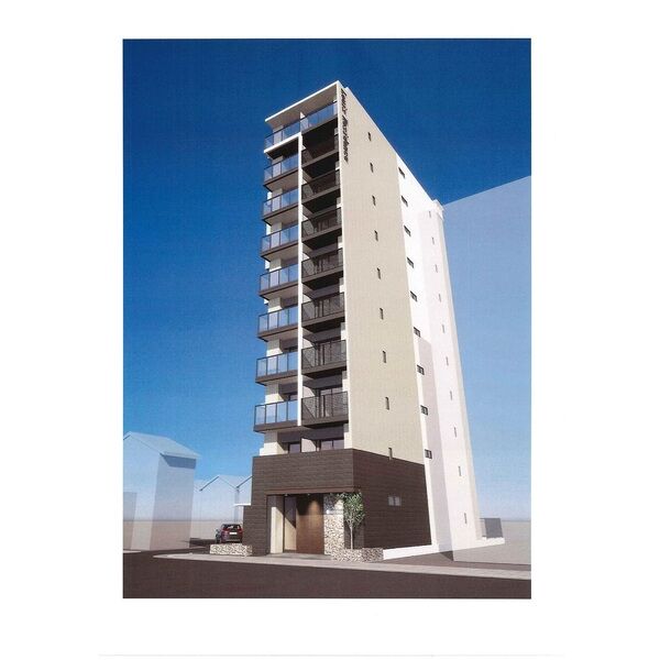 建物外観　完成前パース