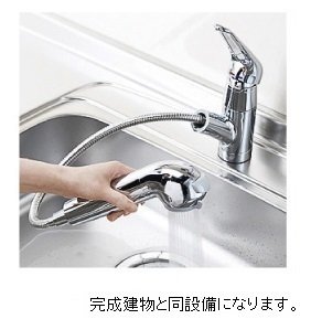 キッチン　シャワー水栓つきです
