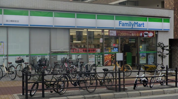 コンビニ　ファミリーマート 深江橋駅前店（コンビニ）まで448m