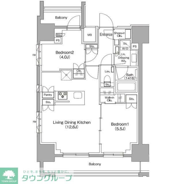 ザ・パークハビオ新御徒町の間取り写真