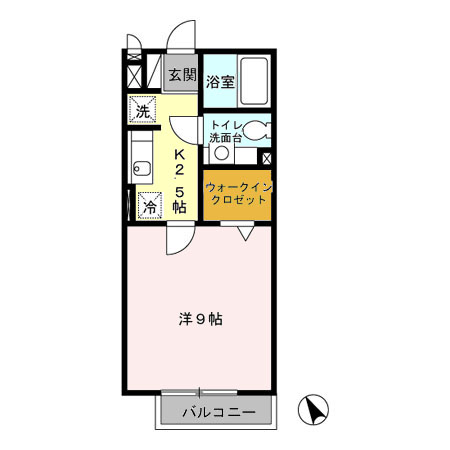ＪＲ中央線 八王子駅 バス乗車時間：15分 最寄りバス停で下車 徒歩5分 2階建 築20年の間取り写真