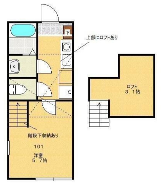 ＪＲ横浜線 淵野辺駅 徒歩7分 2階建 築11年の間取り写真