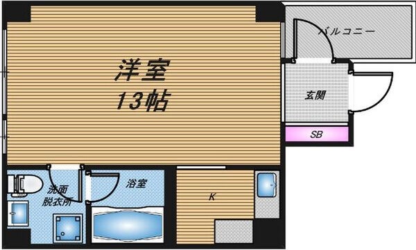 ＪＲ大阪環状線 福島駅 徒歩13分 8階建 築37年の間取り写真