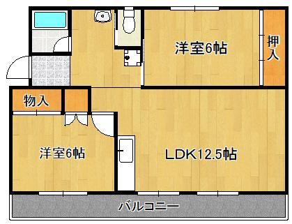 ヴィラナリー中間II 3号棟の間取り写真