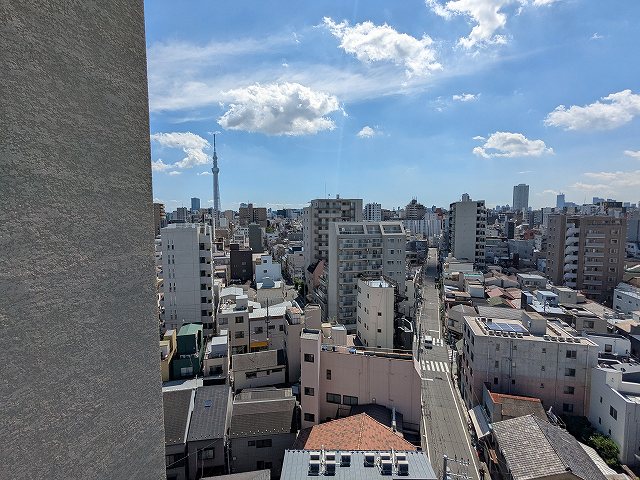 眺望　11F、バルコニーからスカイツリー隅田川花火見えます