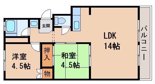 コーポ池尾の間取り