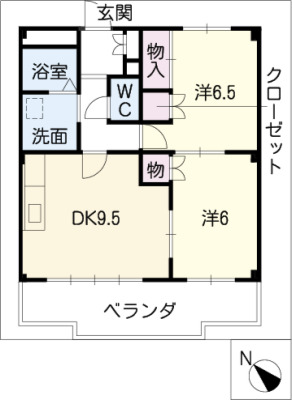 サンフラワーハイツBの間取り